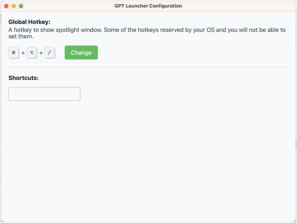 GPT Helper Configuration