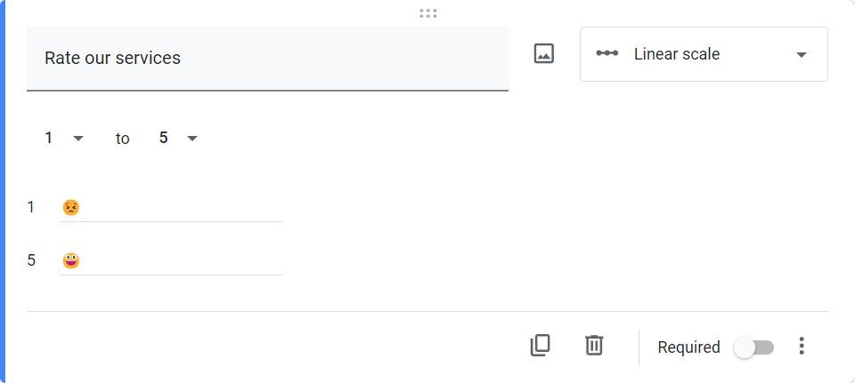 Learn how to use linear questions in Google Forms
