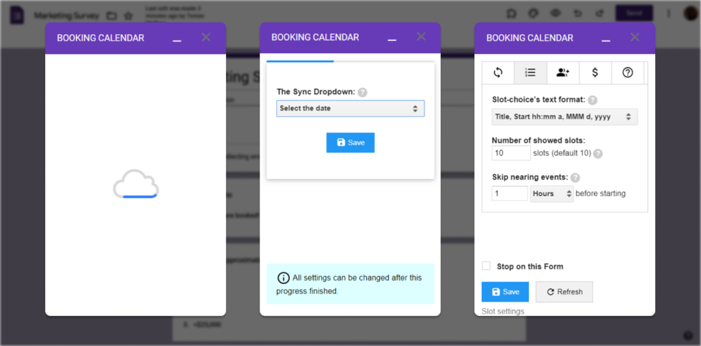 Learn how you enable calendar booking from your Google Forms